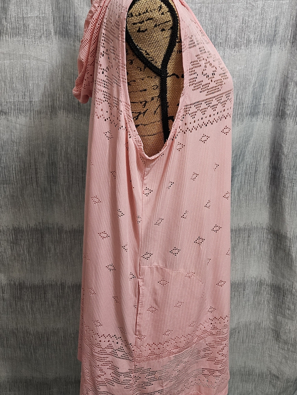 Dotti Pink Hooded Crochet Swim Coverup - Picture 2 of 3